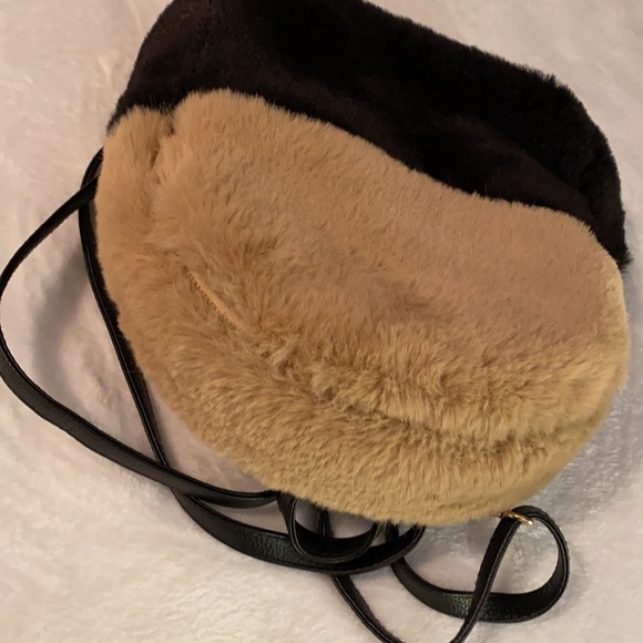 Do Everything in Love | Two-Tone Plush Faux Fur Backpack Purse Bag - Picture 11 of 11
